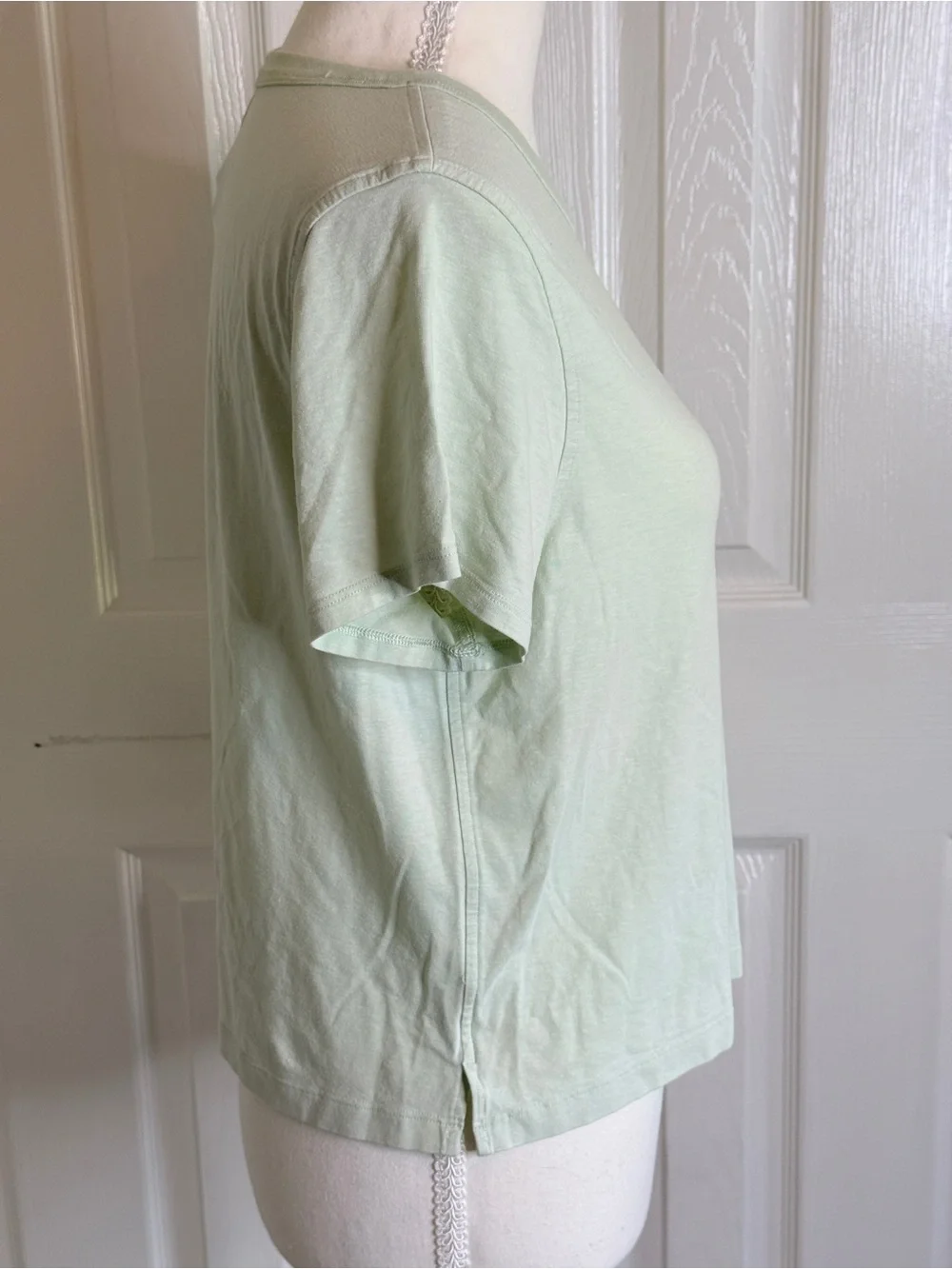 Lululemon Classic-Fit Cotton-Blend T-Shirt Mint Green Size 6 EUC